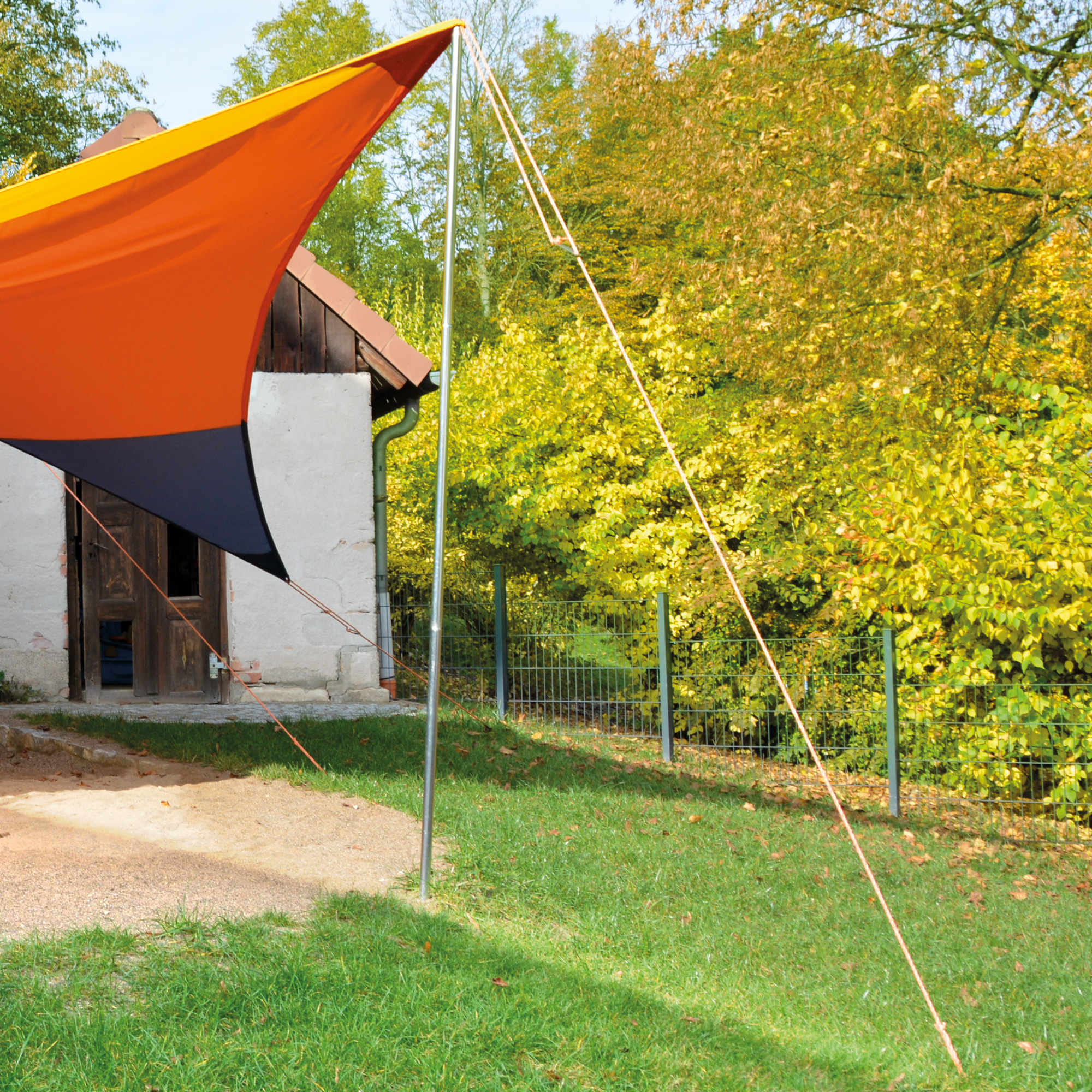 Sonnensegel Set 450 x 450 cm - mobil