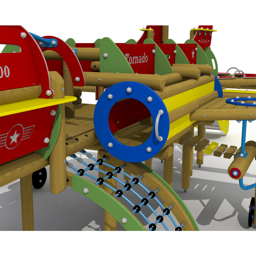 Tornado Spielplatzgerät mit Edelstahlrutsche