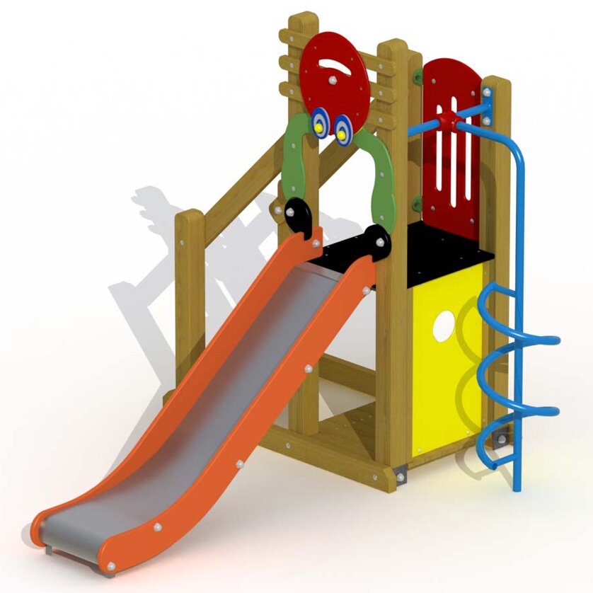 Babykrebs mit Edelstahlrutsche und Spiralrutschstange