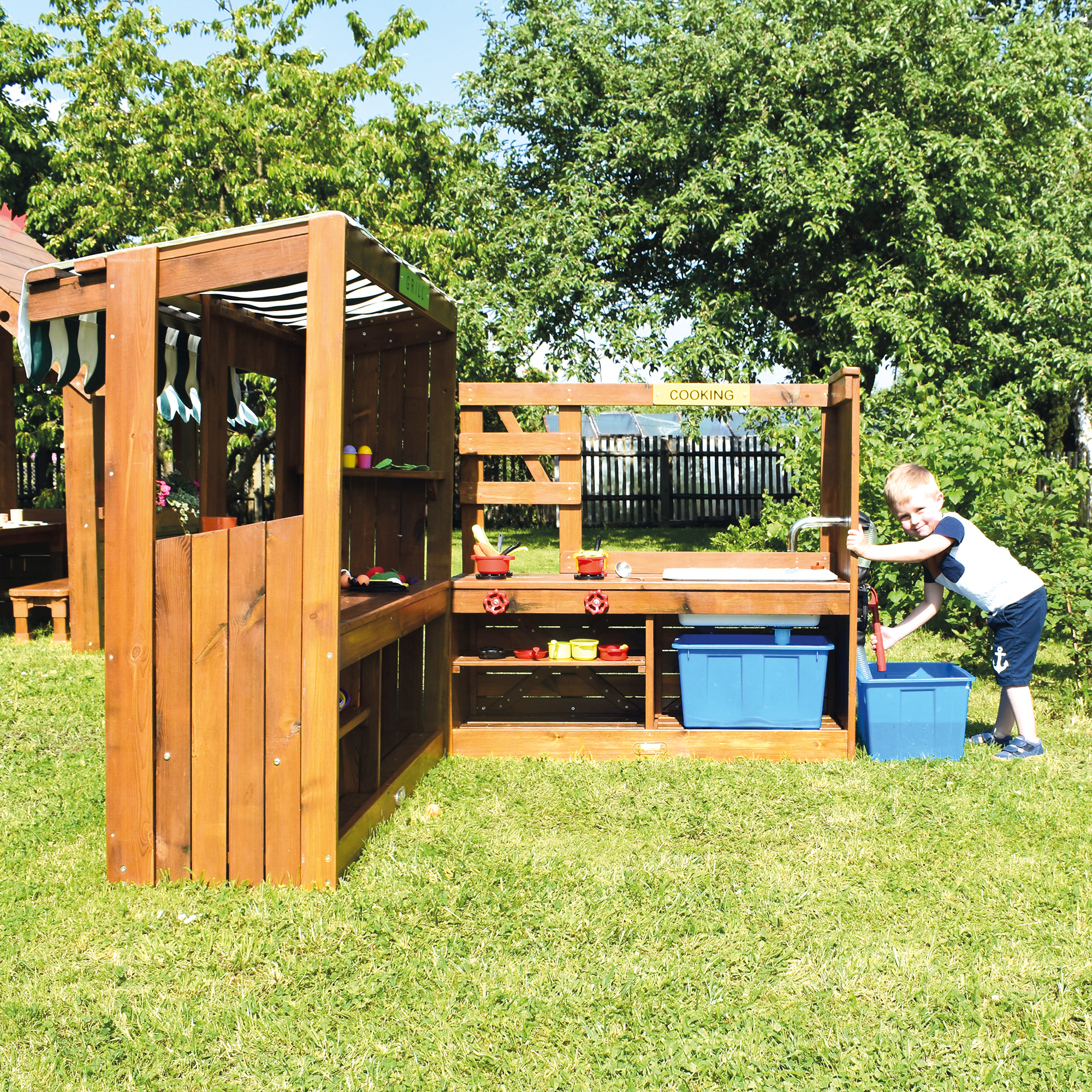 Outdoor-Snack Bar + Outdoor Spielküche mit Pumpe