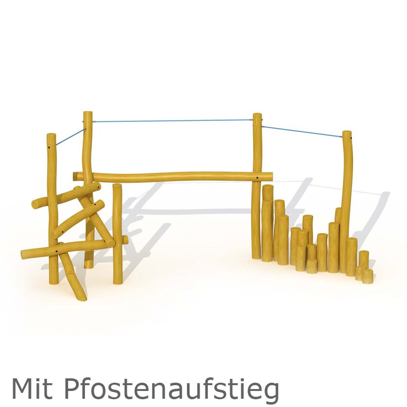 Robinie Laufbrückenparcours mit Pfostenaufstieg