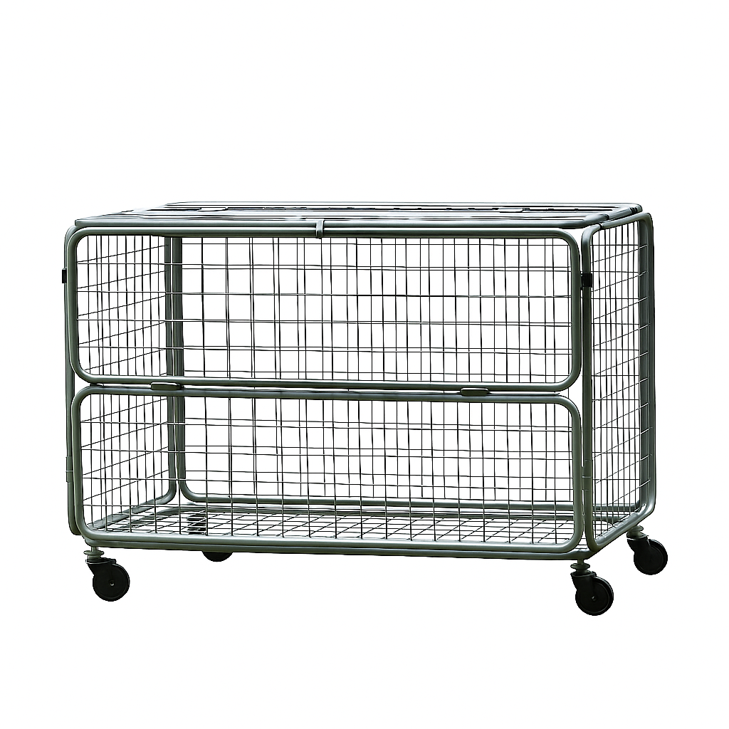 Praktischer Transportwagen in silber