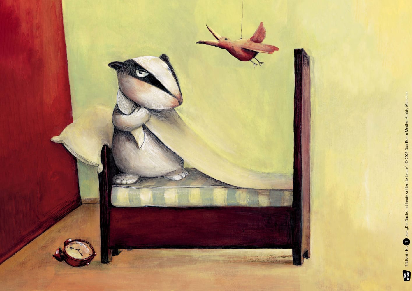 Der Dachs hat heute schlechte Laune. Kamishibai Bildkartenset