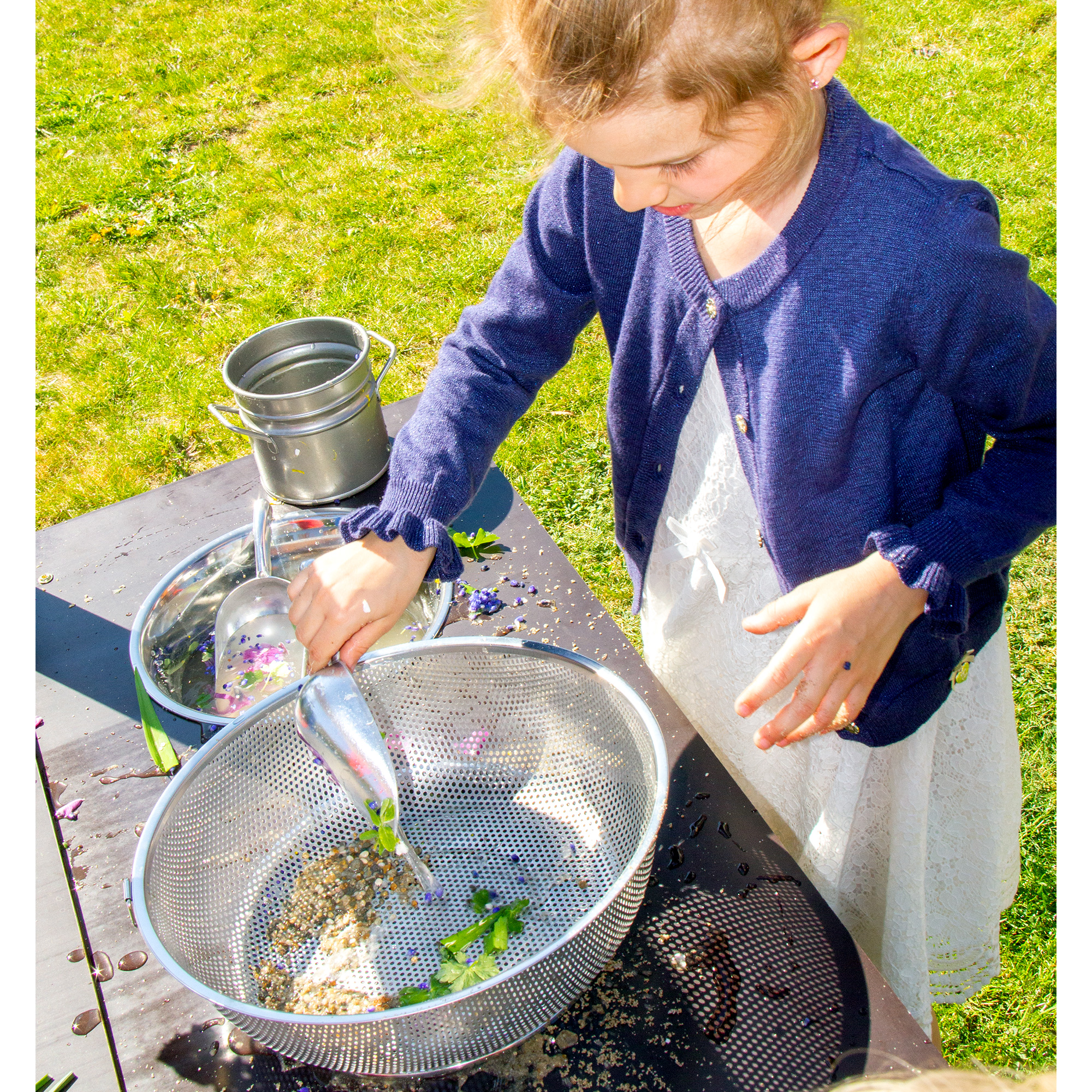 Metall Mehlschaufeln 4 tlg.