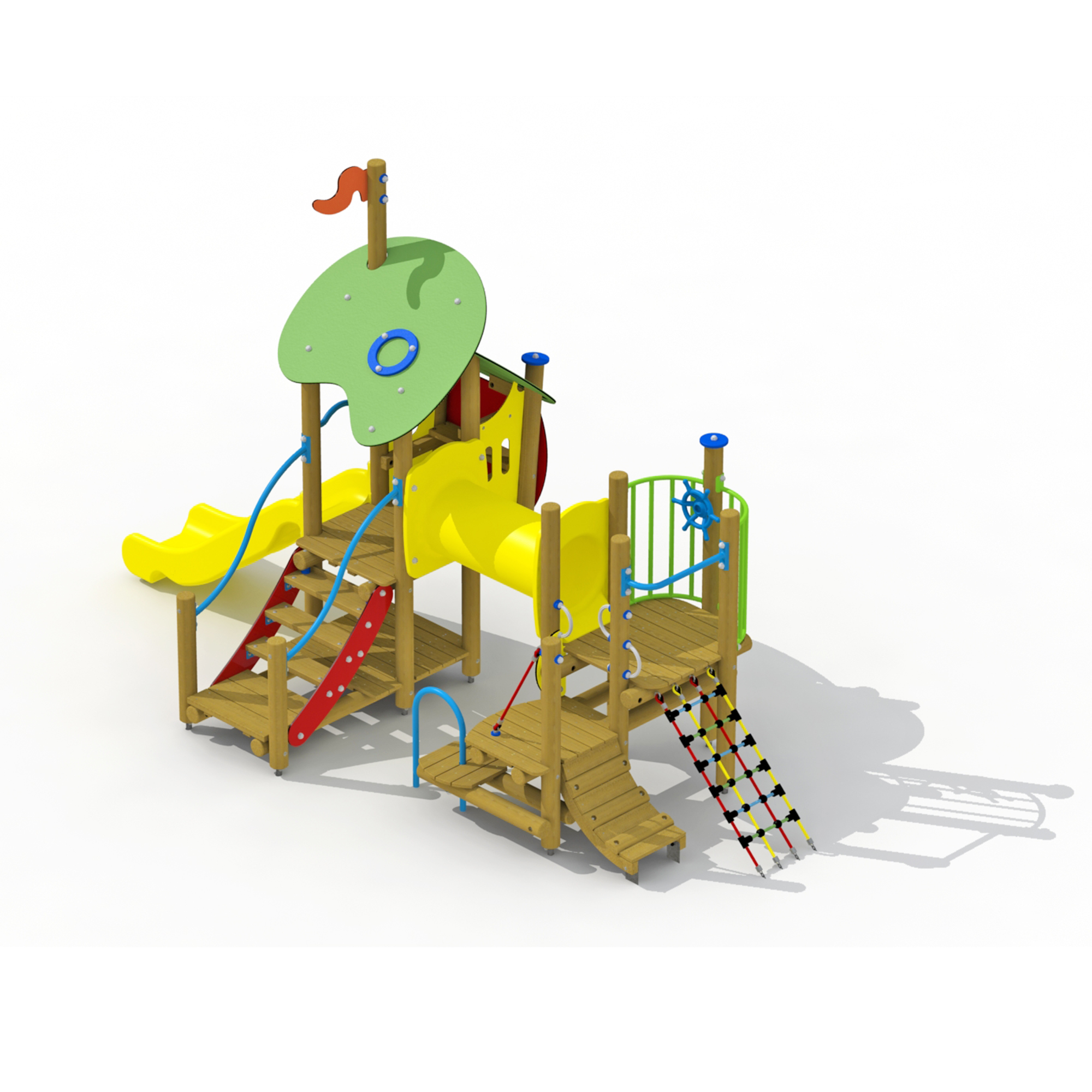 Die schöne u. d. Biest m. Kunststoffrutsche/Tunnel