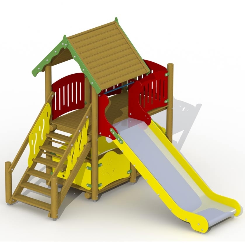 Räuberhöhle mit Edelstahlrutsche