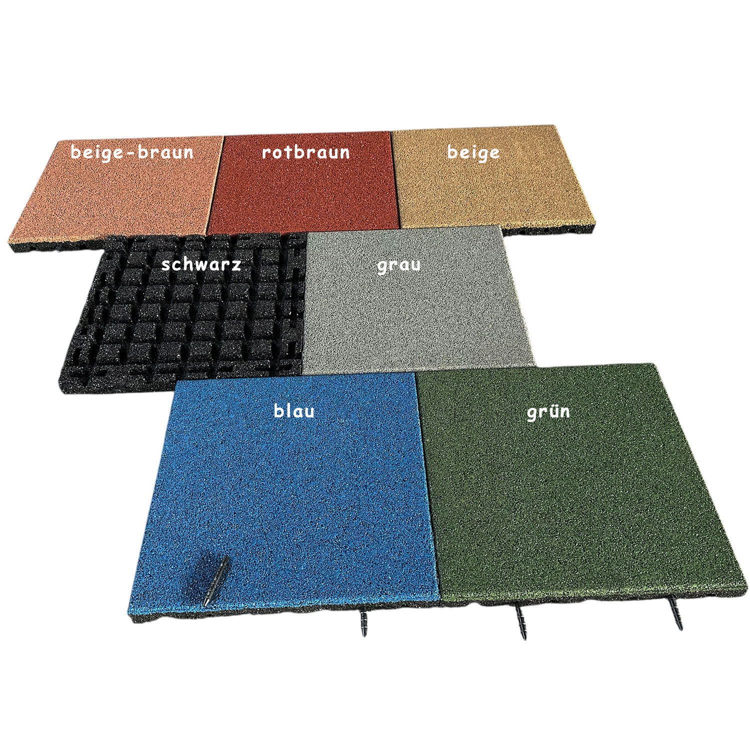 Fallschutzplatte 50 x 50 cm Grau 80 mm