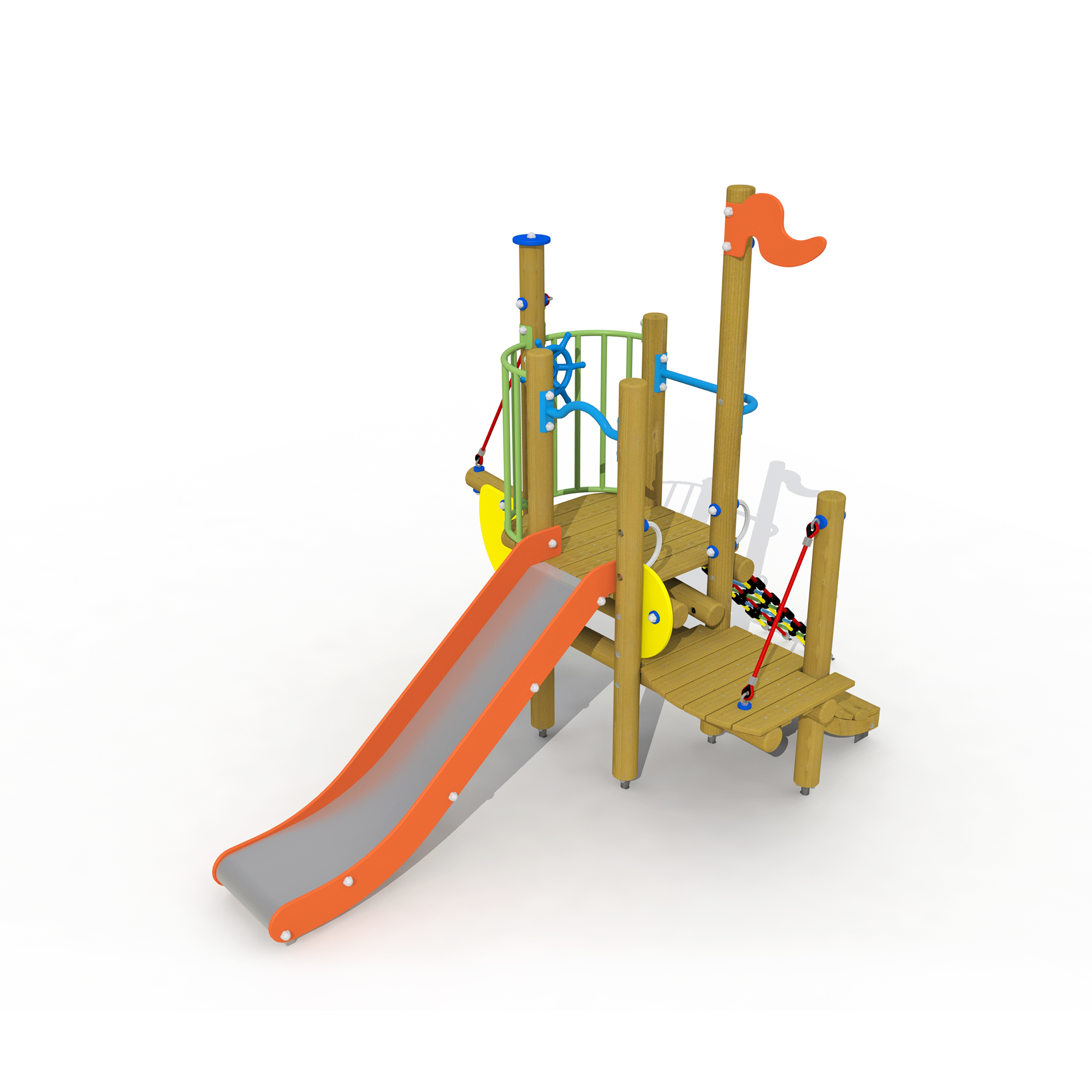 Die kleine Meerjungfrau mit Edelstahlrutsche