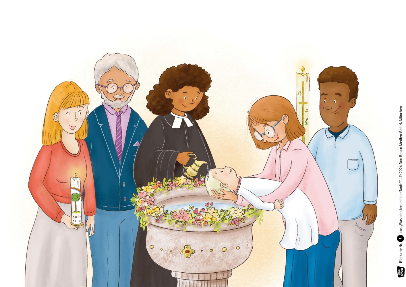 Was passiert bei der Taufe? Kamishibai Bildkartenset