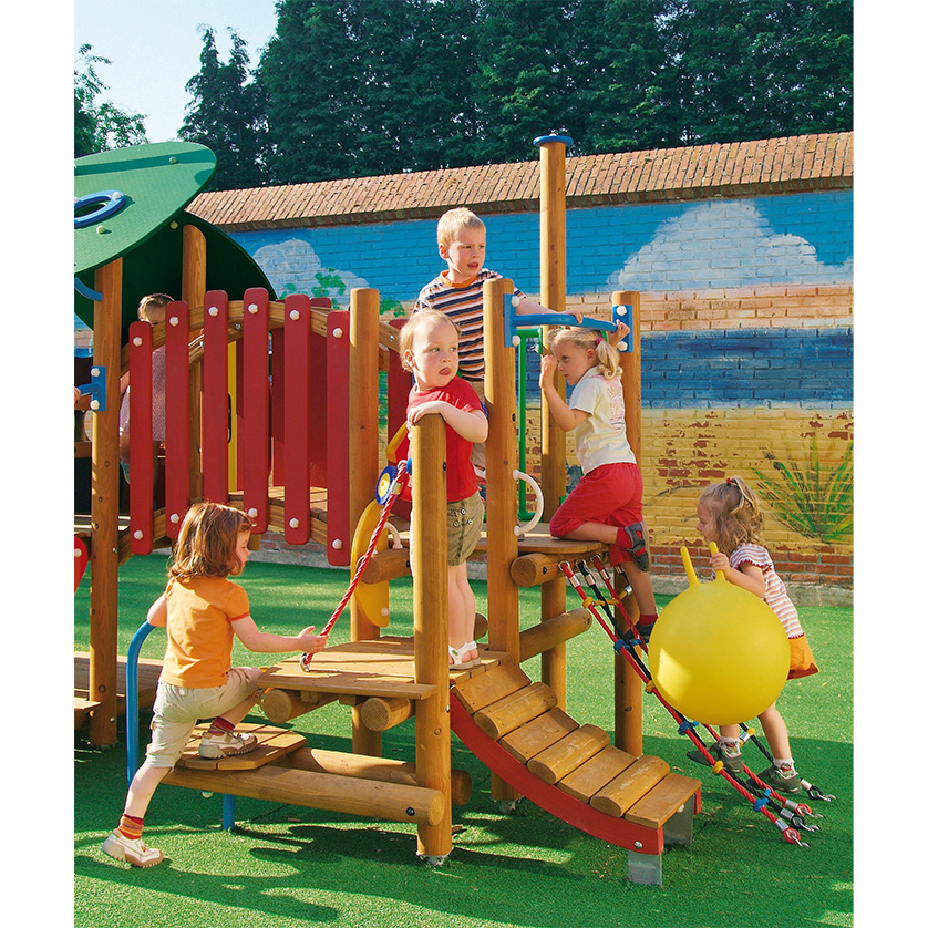 Die schöne u. d. Biest m. Edelstahlrutsche/Brücke