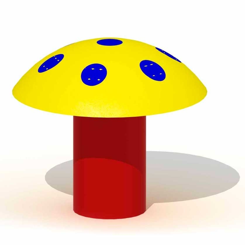 Riesenpilz für den Spielplatz groß 60 cm blau/rote Punkte