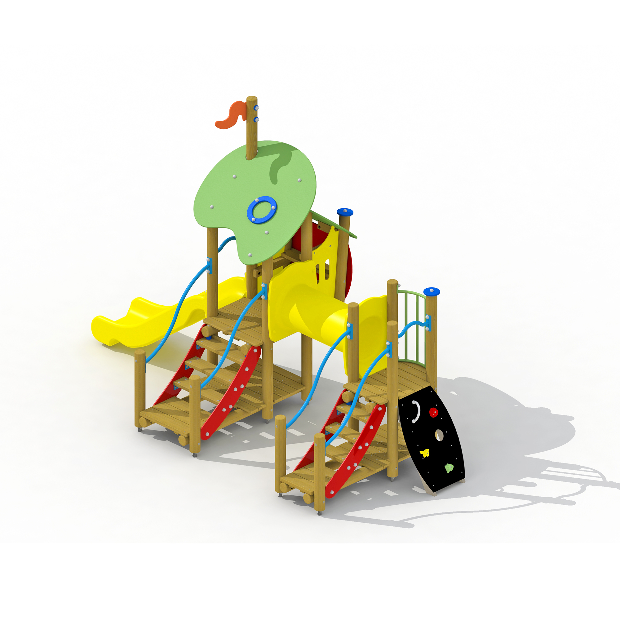 Der Wolf und die 7 Geißlein Kunstoffrutsche/Tunnel