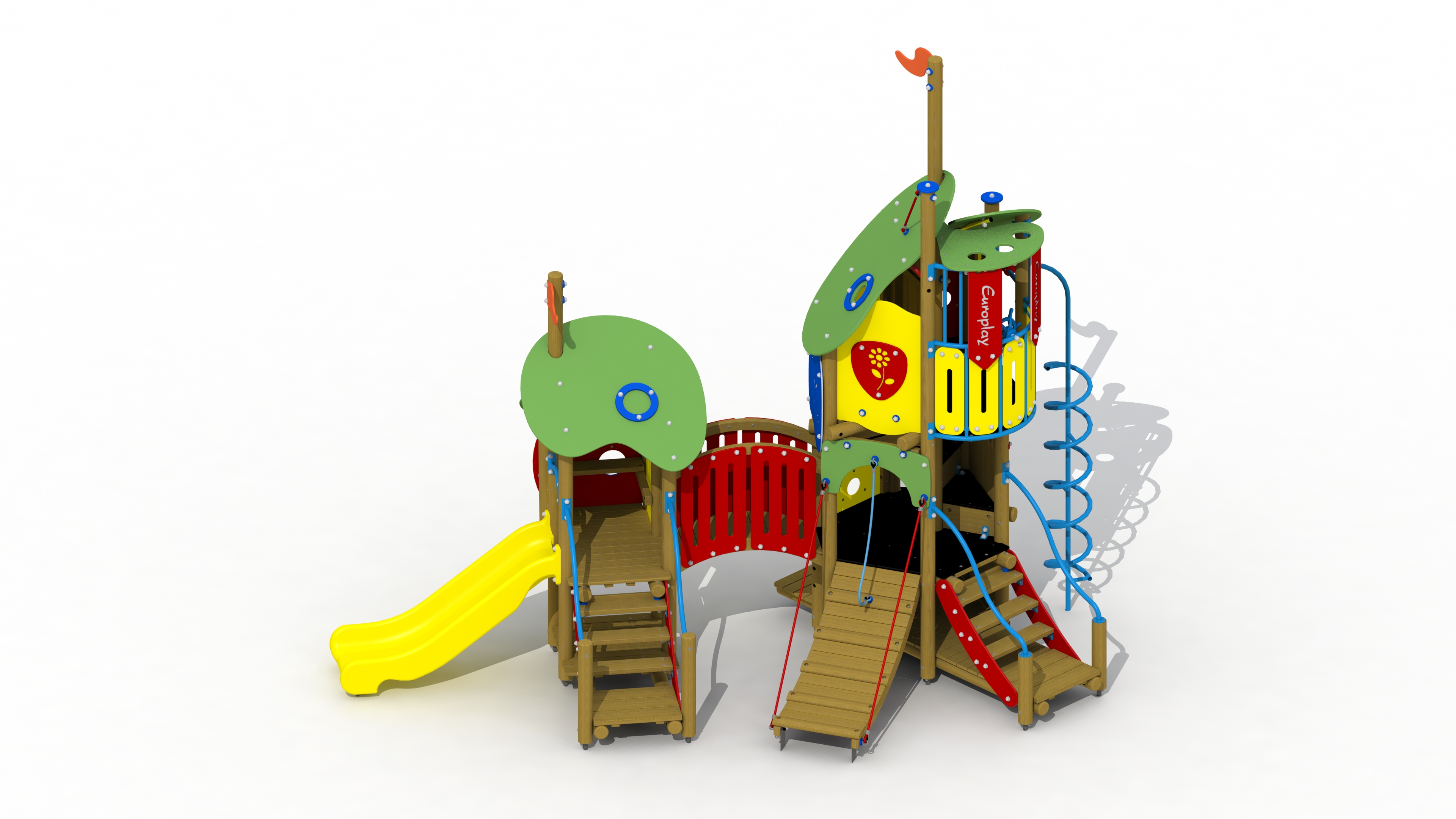 Der Froschkönig mit Kunststoffrutsche+Bogenbrücke