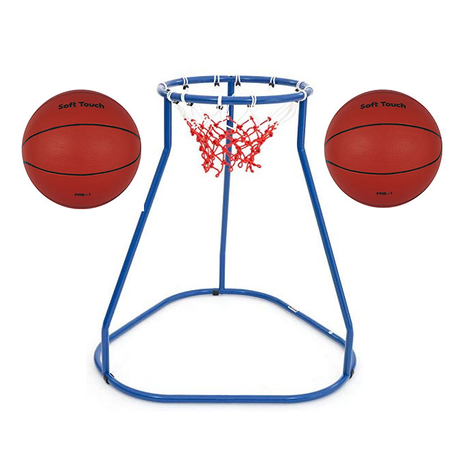 Standbasketballkorb klein + 2 Gummi-Softbälle