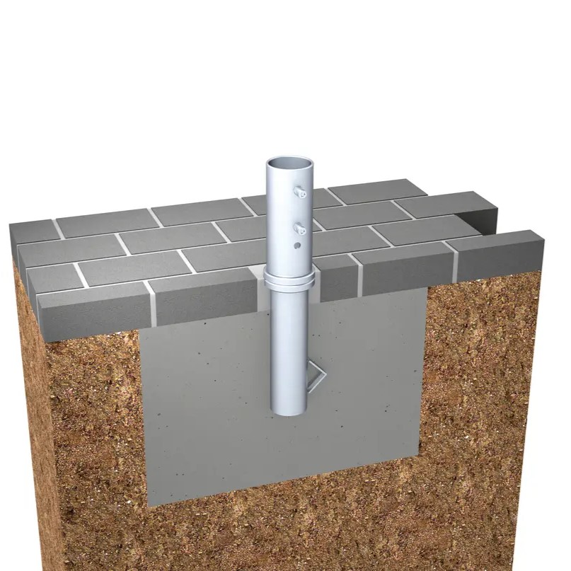 Bodenhülse zum Einbetonieren für Kindergartenschirm
