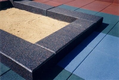 Sandkasteneinfassung aus Gummi Grün 101 x 30 x 15 cm