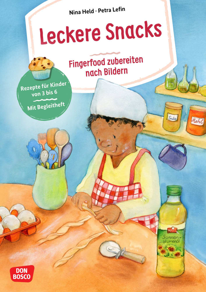 Leckere Snacks: Fingerfood zubereiten nach Bildern. Kamishibai Bildkartenset