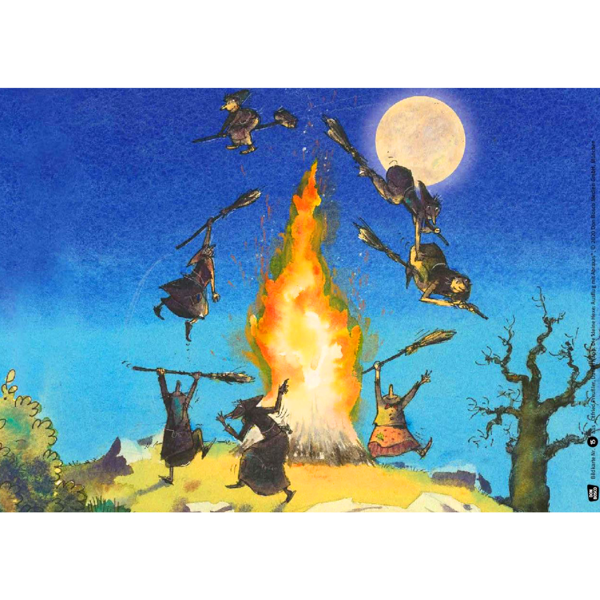 Die kleine Hexe. Ausflug mit Abraxas. Kamishibai Bildkartenset