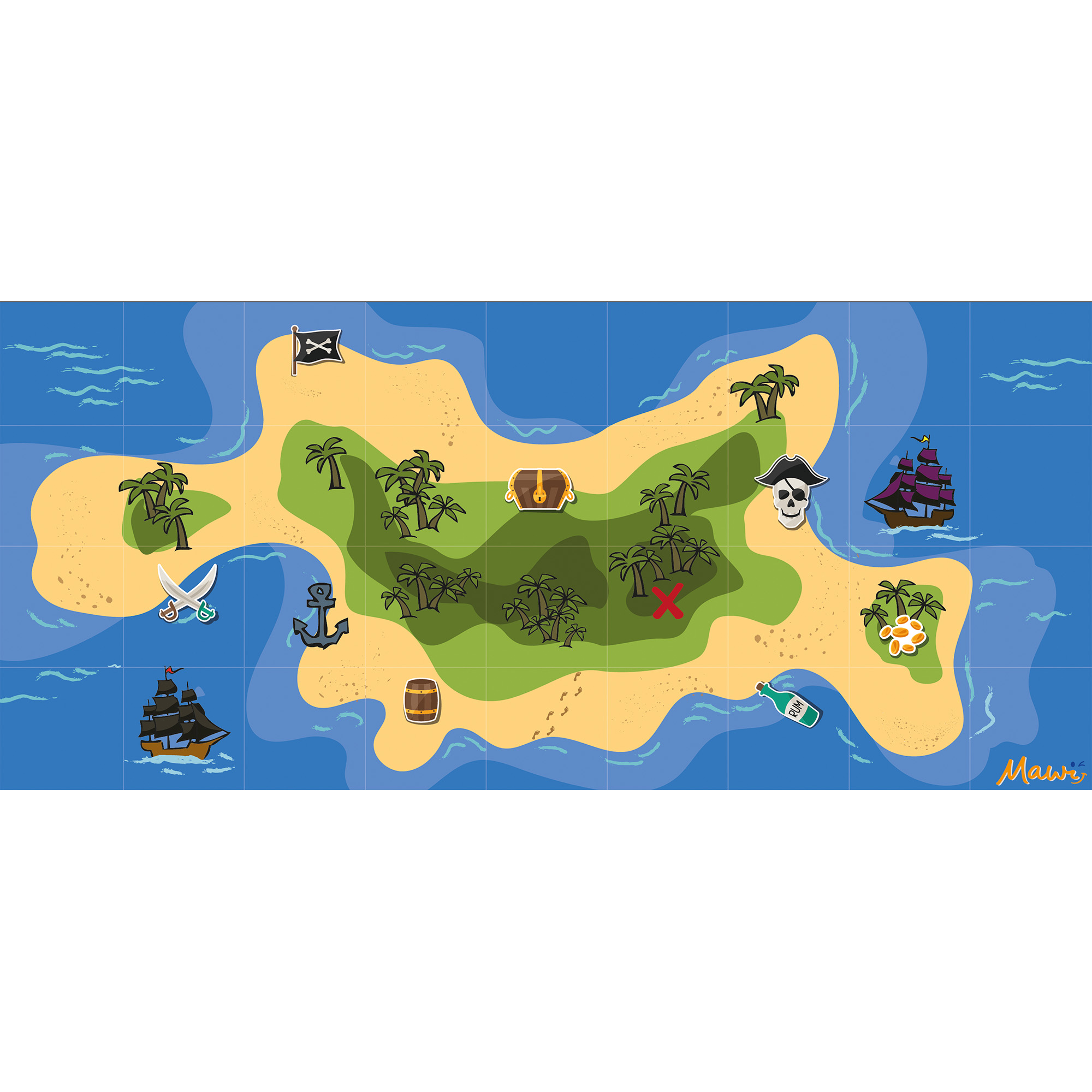 Bee-Bot Matte Schatzinsel