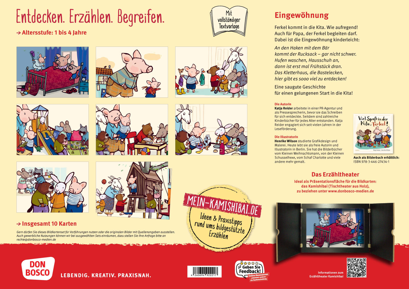 Viel Spaß in der Kita, Ferkel! Kamishibai Bildkartenset