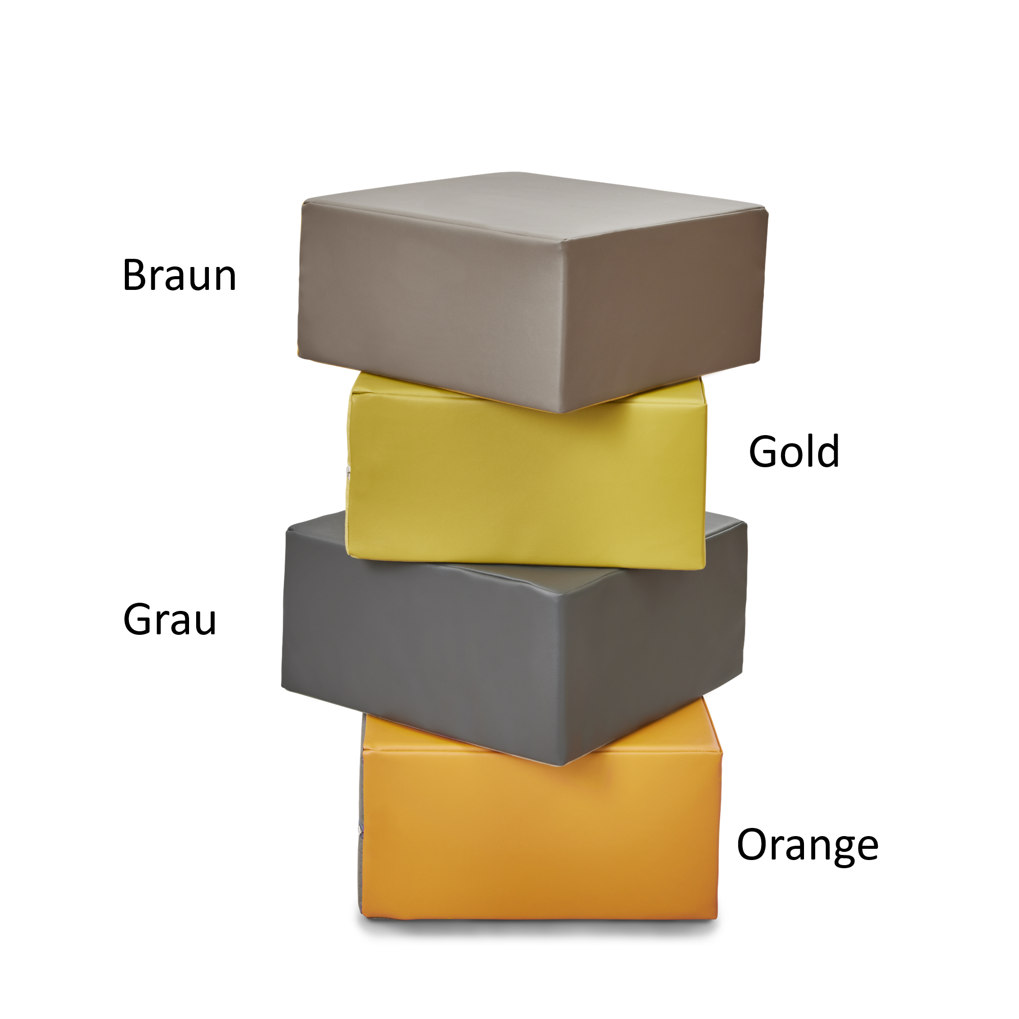 Akustiksofa Eden mit Kunstleder und Webstoff Belt/Lido Braun Pelican