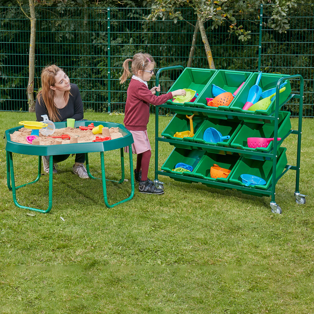 Gestell für Entdecker- u. Experimentier-Tisch Tannengrün