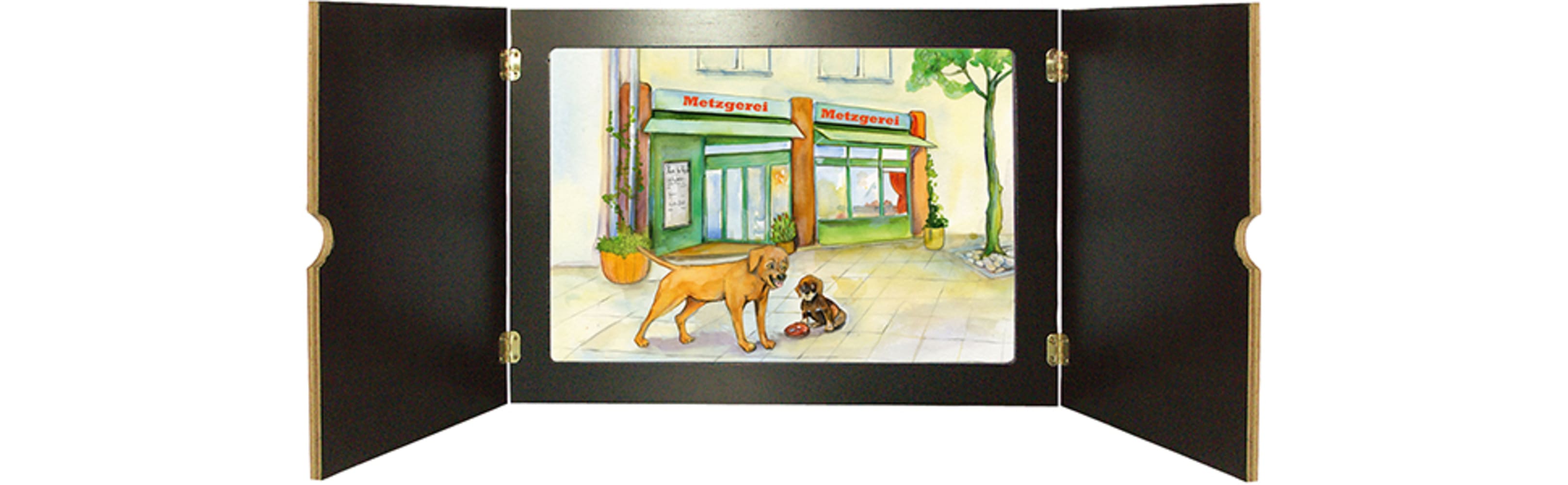 Der Hund und das Stück Fleisch. Eine Fabel von Äsop. Kamishibai Bildkartenset.