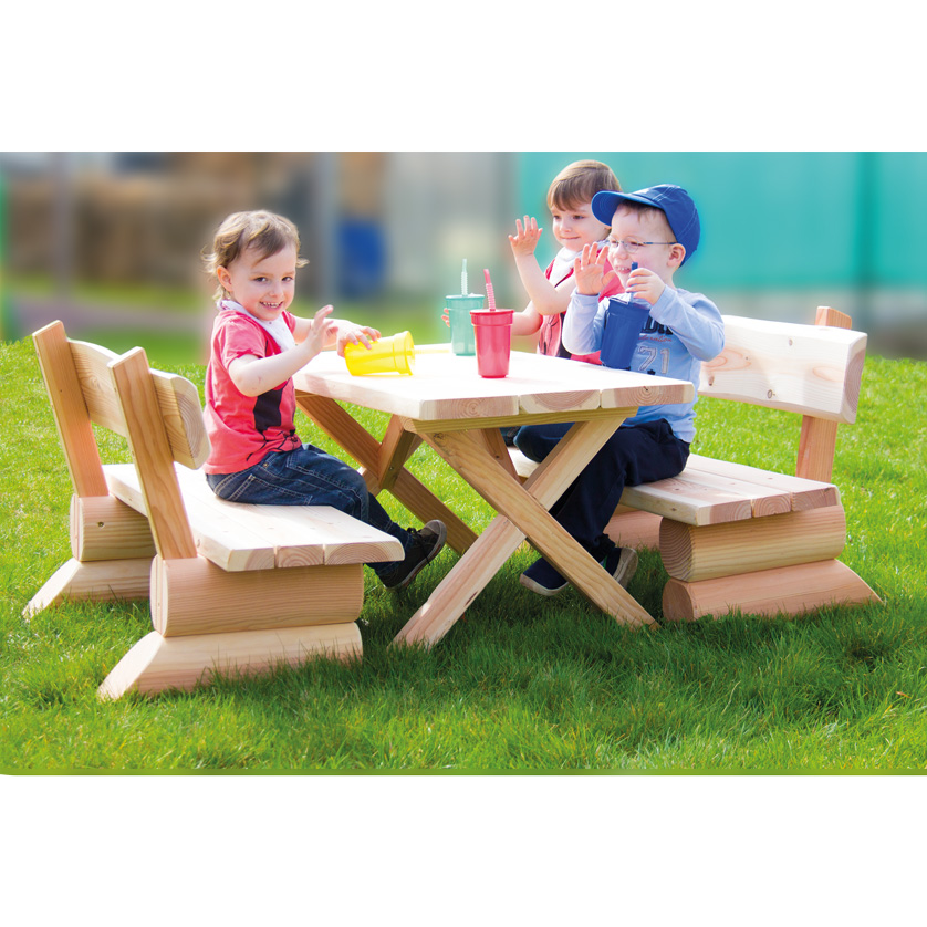 Krippen-Bank mit Lehne Rustica