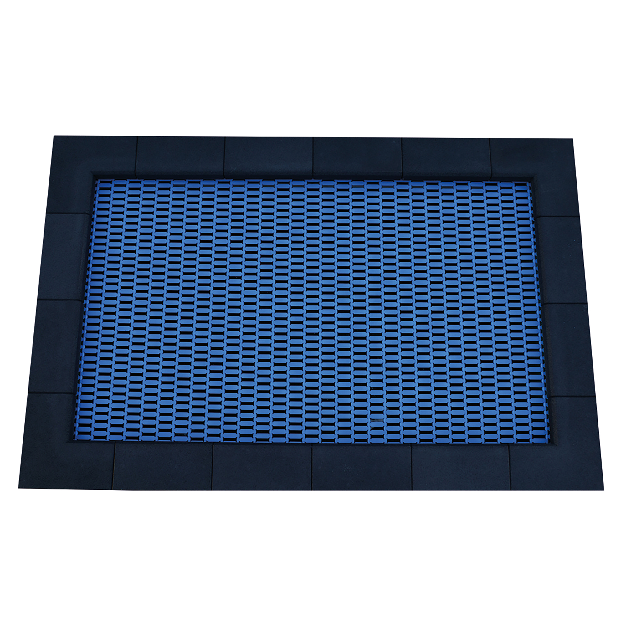 Kita Bodentrampolin Rechteck 286 x 190 cm inkl. Rampen Individuelle Farben signalgrün