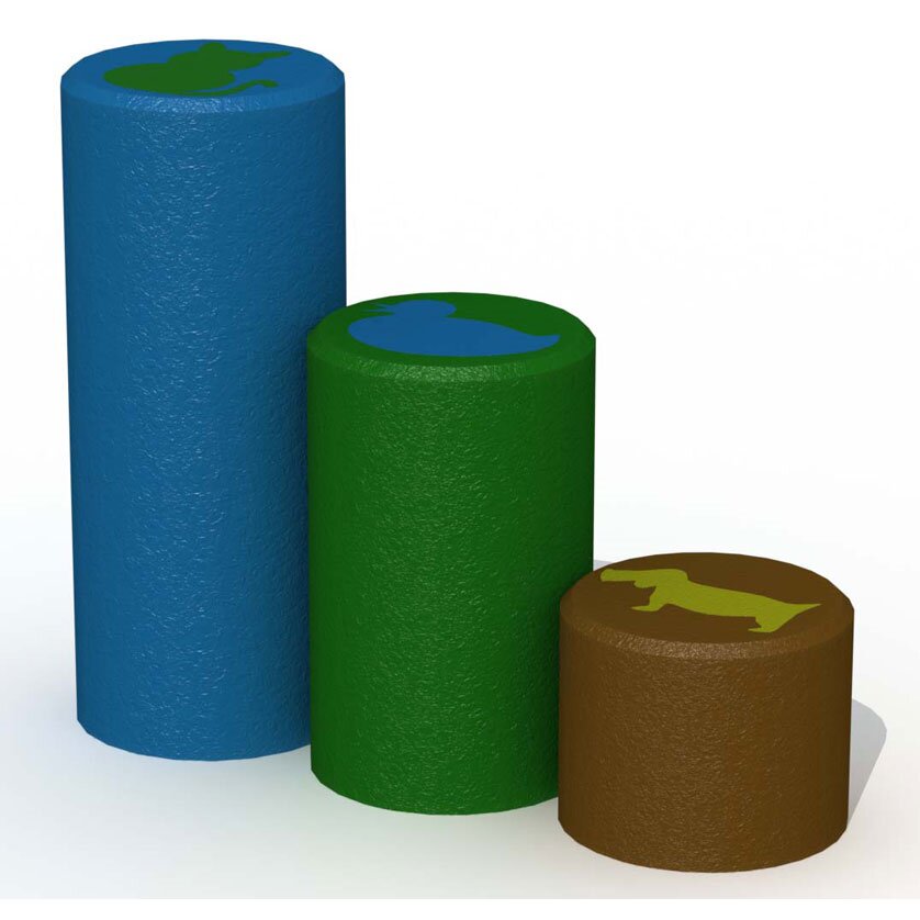 Hüpf-Pfosten aus Gummi groß 60cm hoch