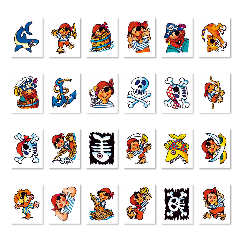Mini-Tattoo-Set Piraten - 240 Stück im Display