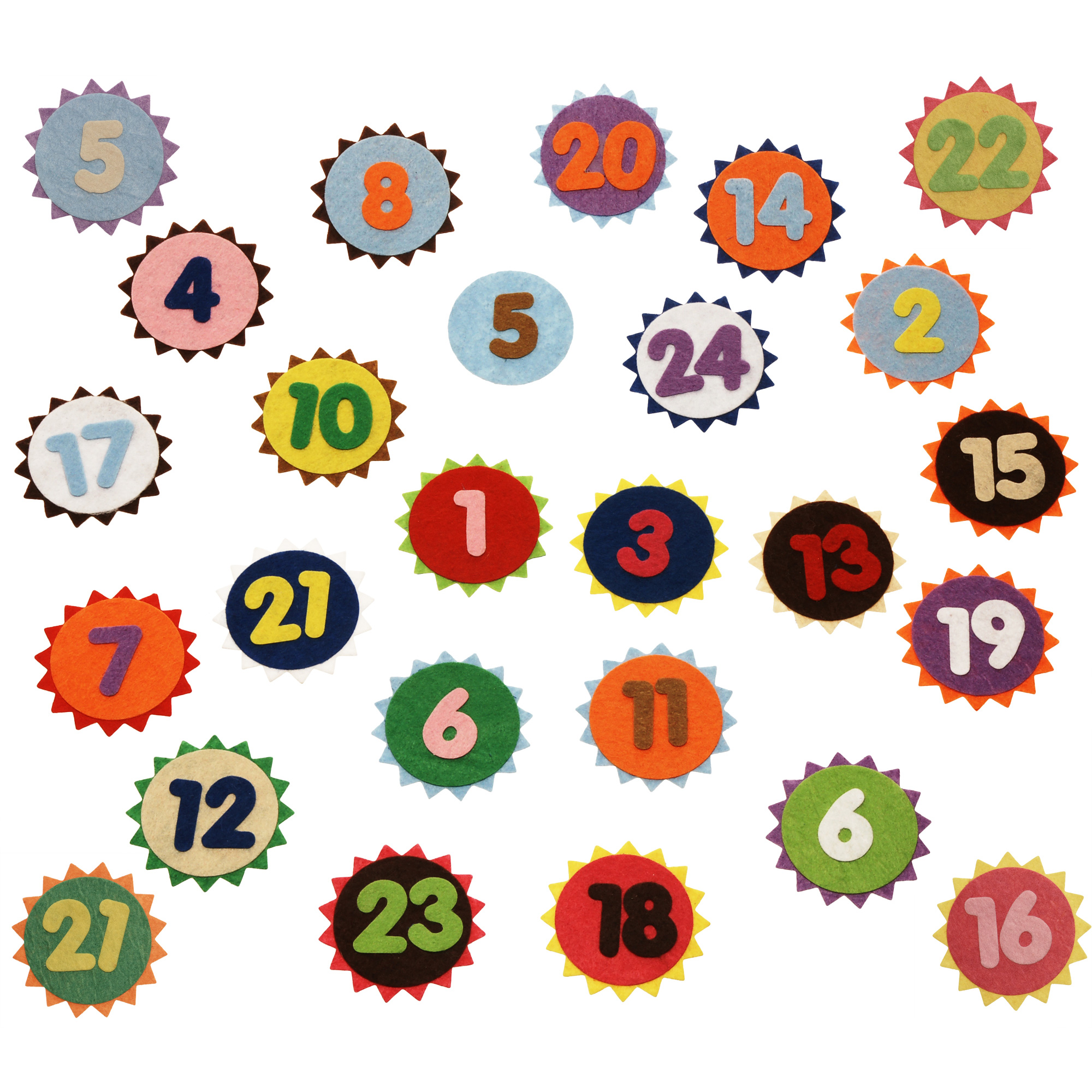 Adventskalenderzahlen selbstklebend