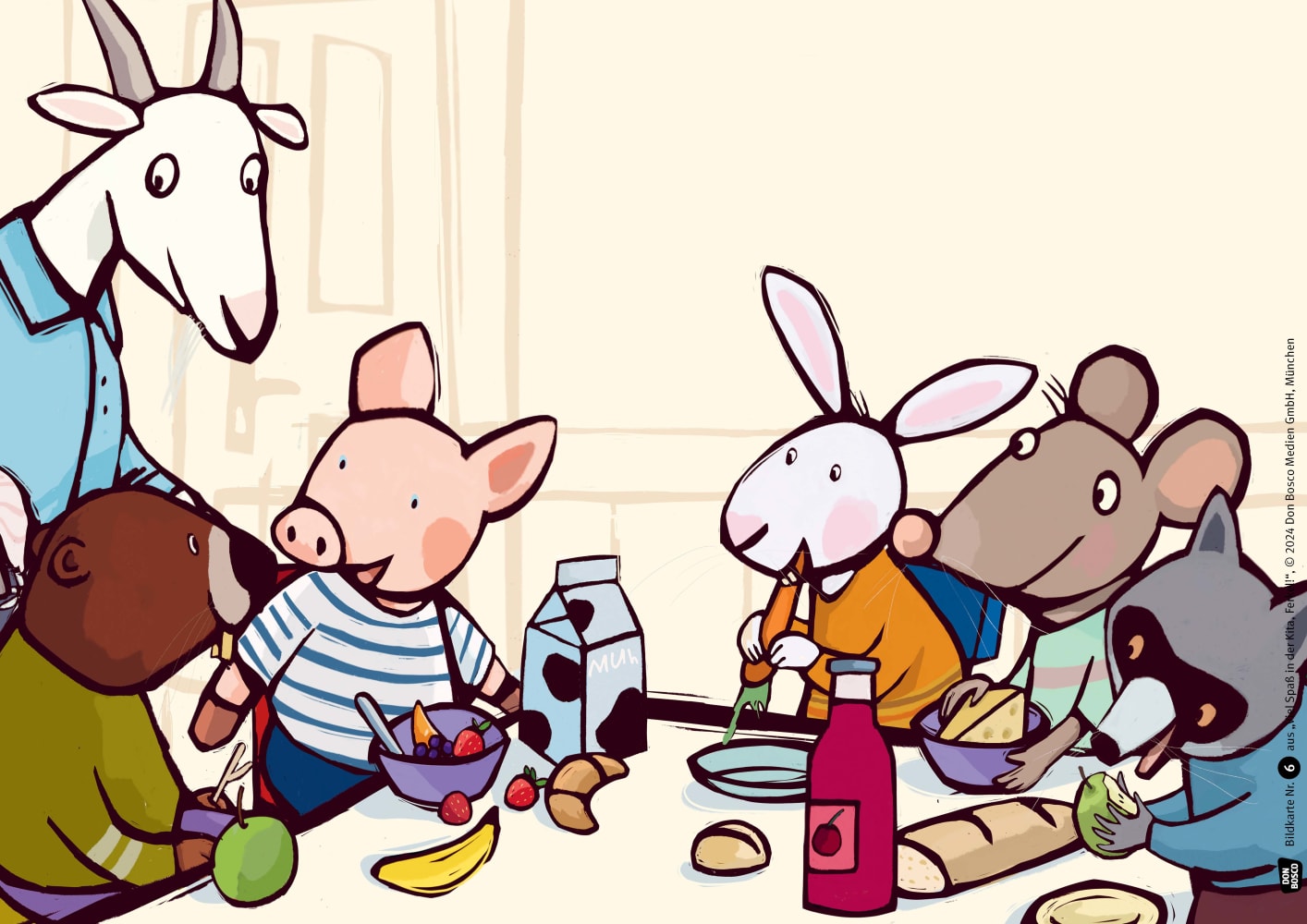 Viel Spaß in der Kita, Ferkel! Kamishibai Bildkartenset