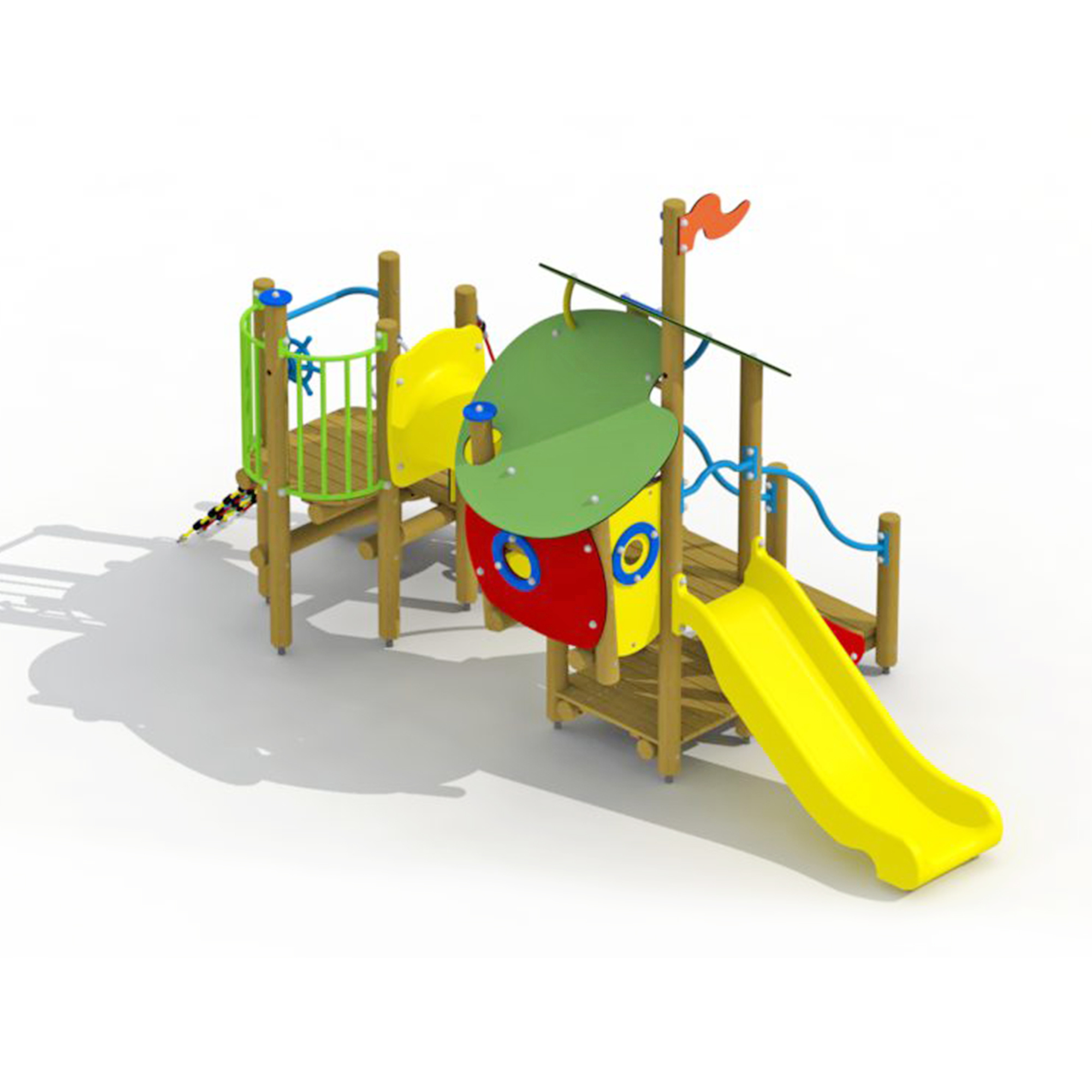 Die schöne u. d. Biest m. Kunststoffrutsche/Tunnel