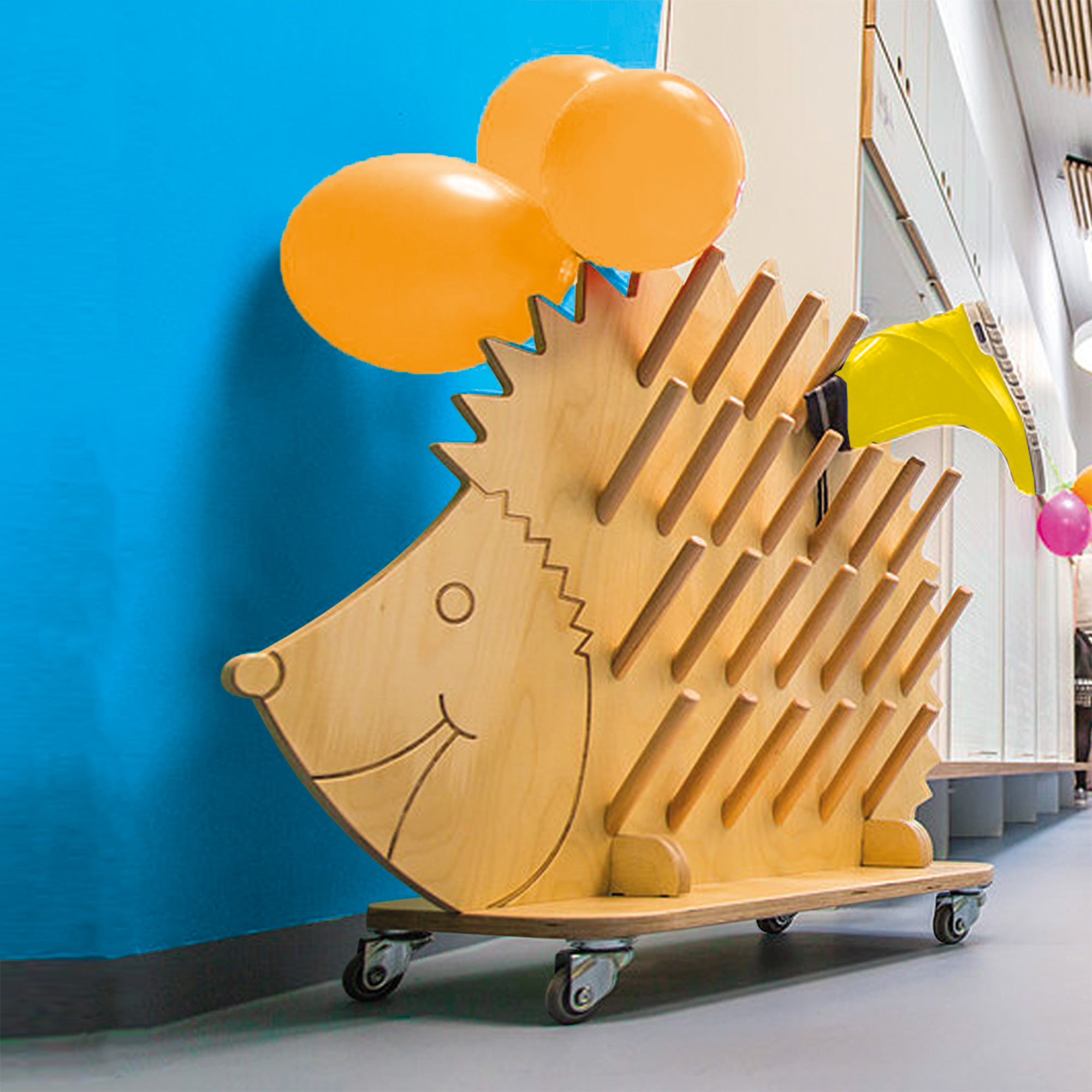 Stiefel-Igel aus Holz Natur