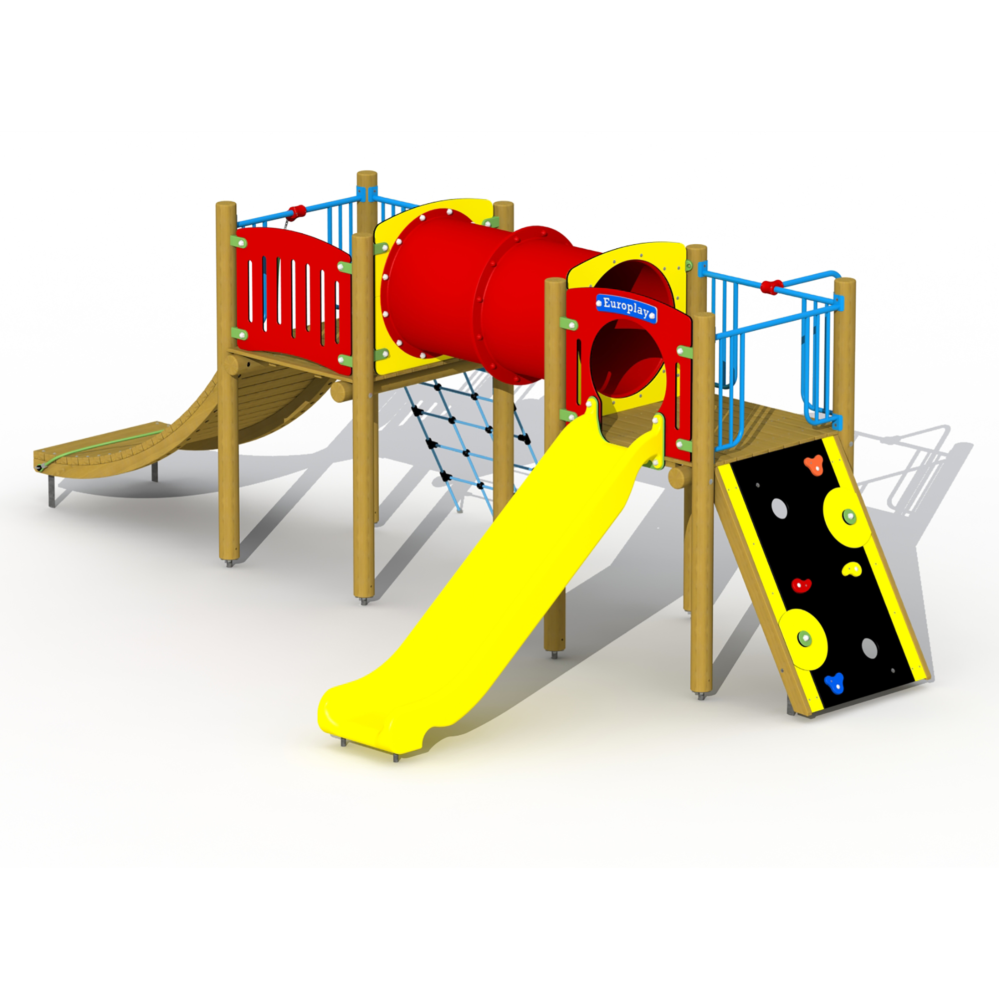 Indianerdorf Kunststoffrutsche Kriechtunnel