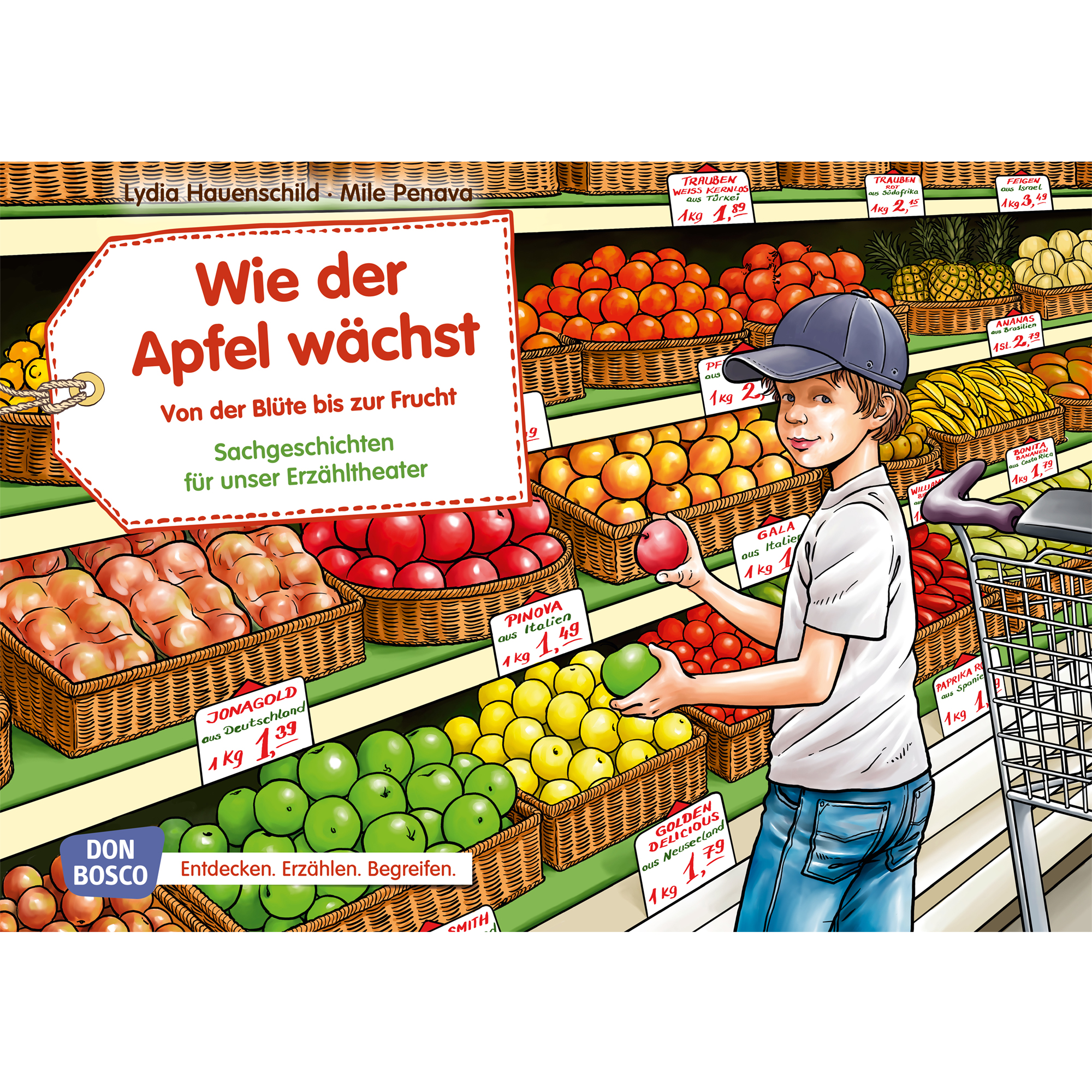 Wie der Apfel wächst. Von der Blüte bis zur Frucht. Kamishibai Bildkartenset