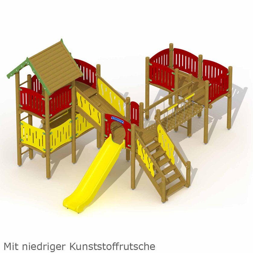 Elfenburg mit niedriger und hoher Edelstahlrutsche