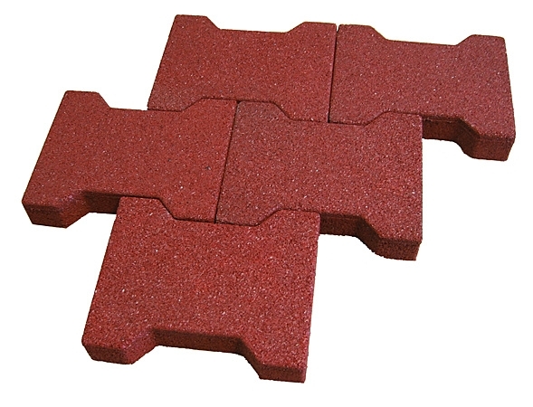 Verbundpflaster aus Gummigranulat / Gummifaser, ca. 20x16cm x 40mm