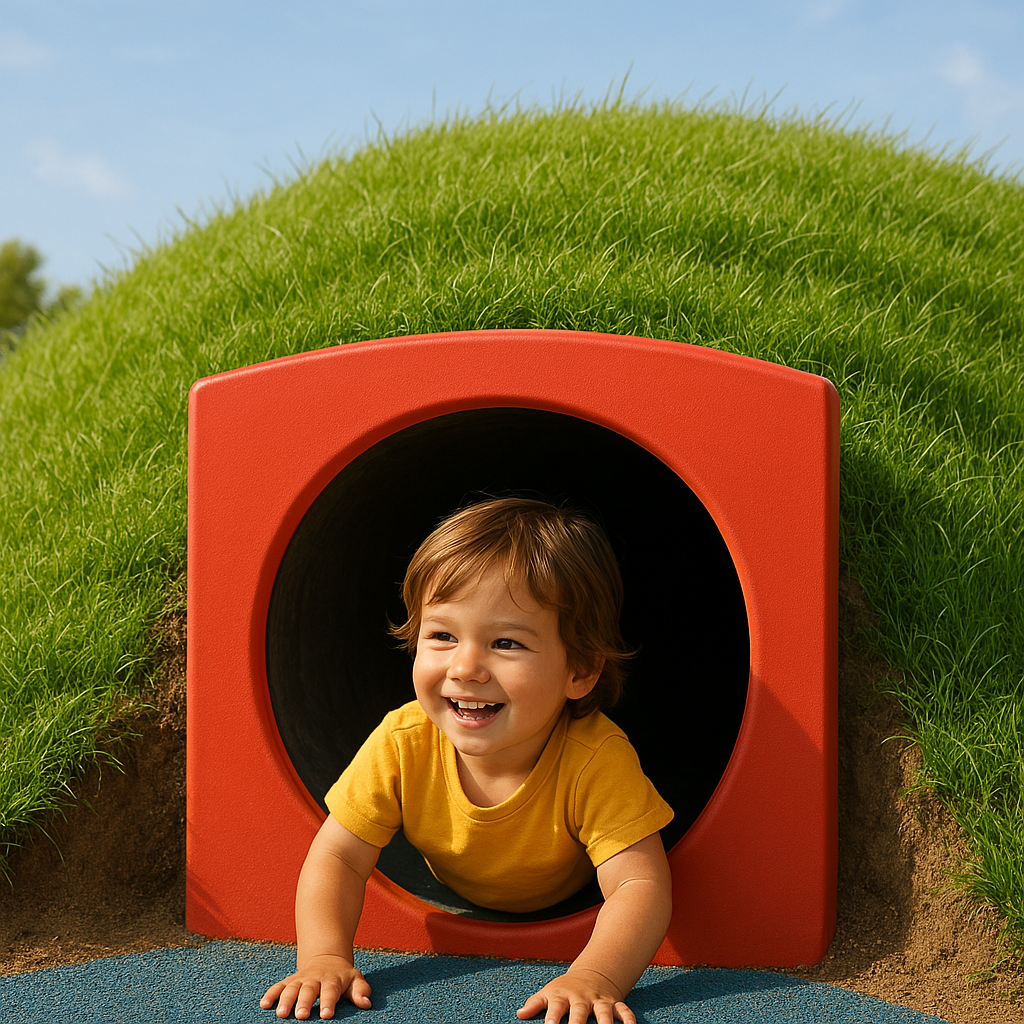 Anschlusspaneel für Röhrenrutschen und Kriechtunnel Rot