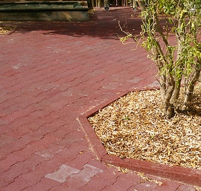 Randstein aus Gummi 100x 25 x 8 cm Rot