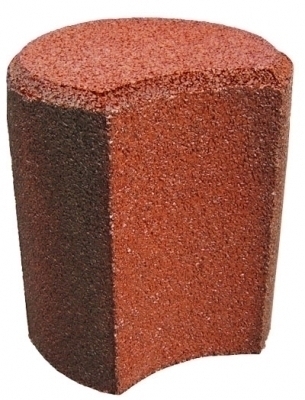 Hohlkehl-Palisade 60 cm in schwarz, D: 140 mm / 175 mm