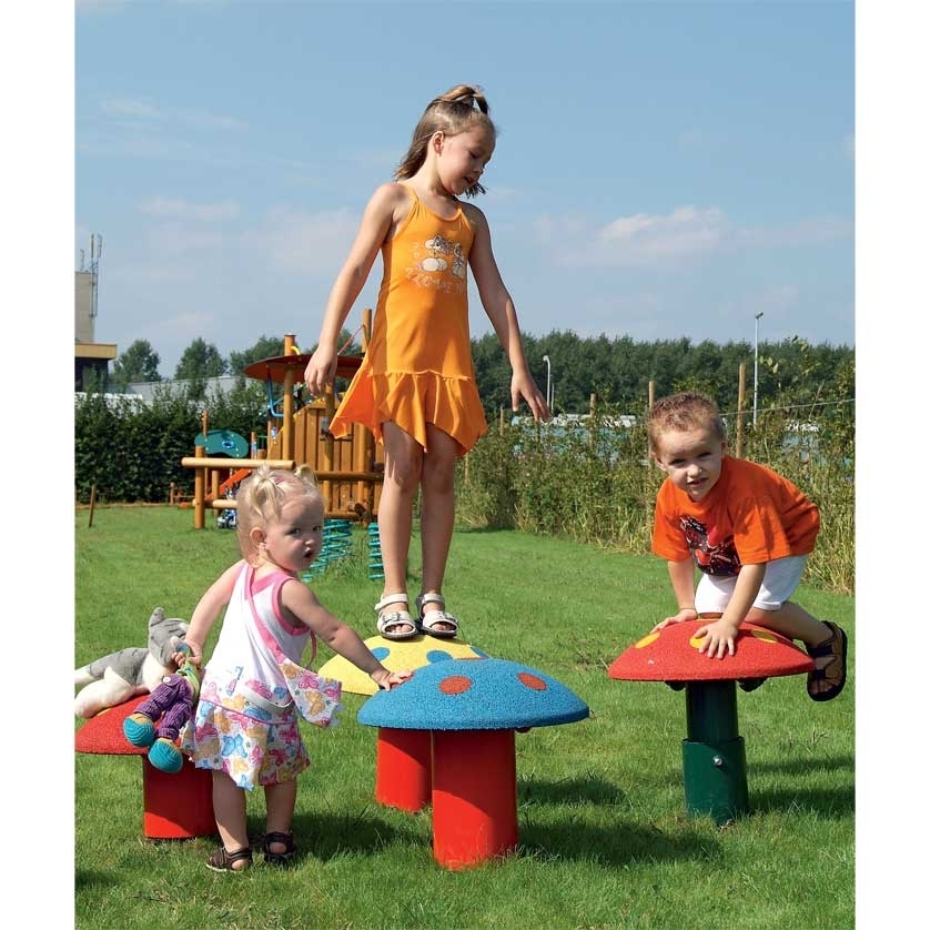 Riesenpilz für den Spielplatz groß 60 cm blau/rote Punkte